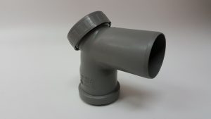 קשת 2" 90 PVC 50 מ"מ עם ביקורת להברגה
