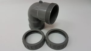 קשת 2" 90 PVC 50 מ"מ (אפור להברגה)