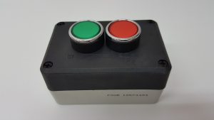 מפסיק התנעה שני לחצנים בקופסה פלסטית;