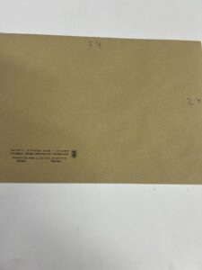 מעטפה חומה מודפסת עם כותרת 24*34