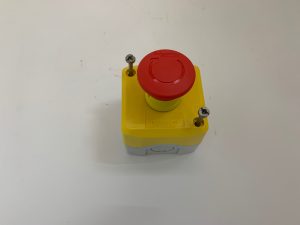 קופסה צהובה + לחצן פטריה ננעל שחרור