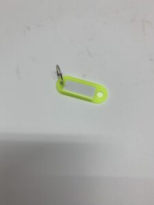 שלט פלסטי למפתח (מחזיק מפתחות)